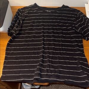 Faded Glory Navy and White Striped Tee